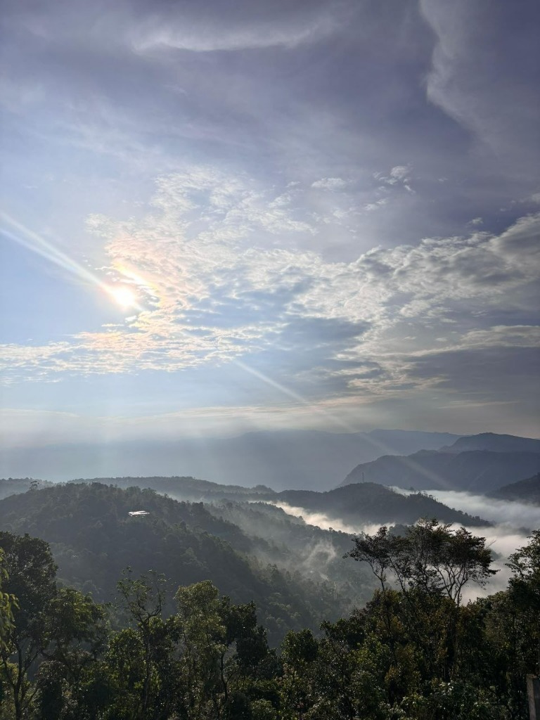 Spectacular Sunrays over Western Ghats Valleys