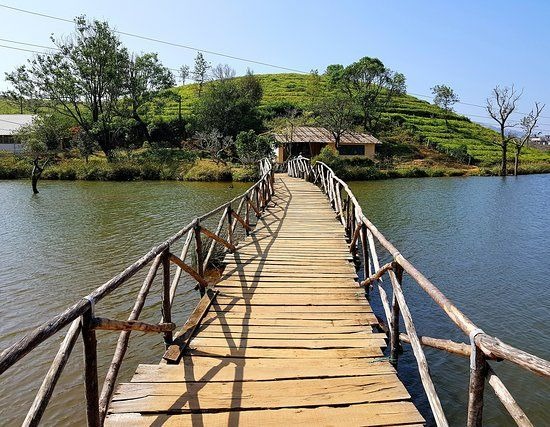 Wagamon Tea Lake Boating and Wooden Boardwalk Bridge